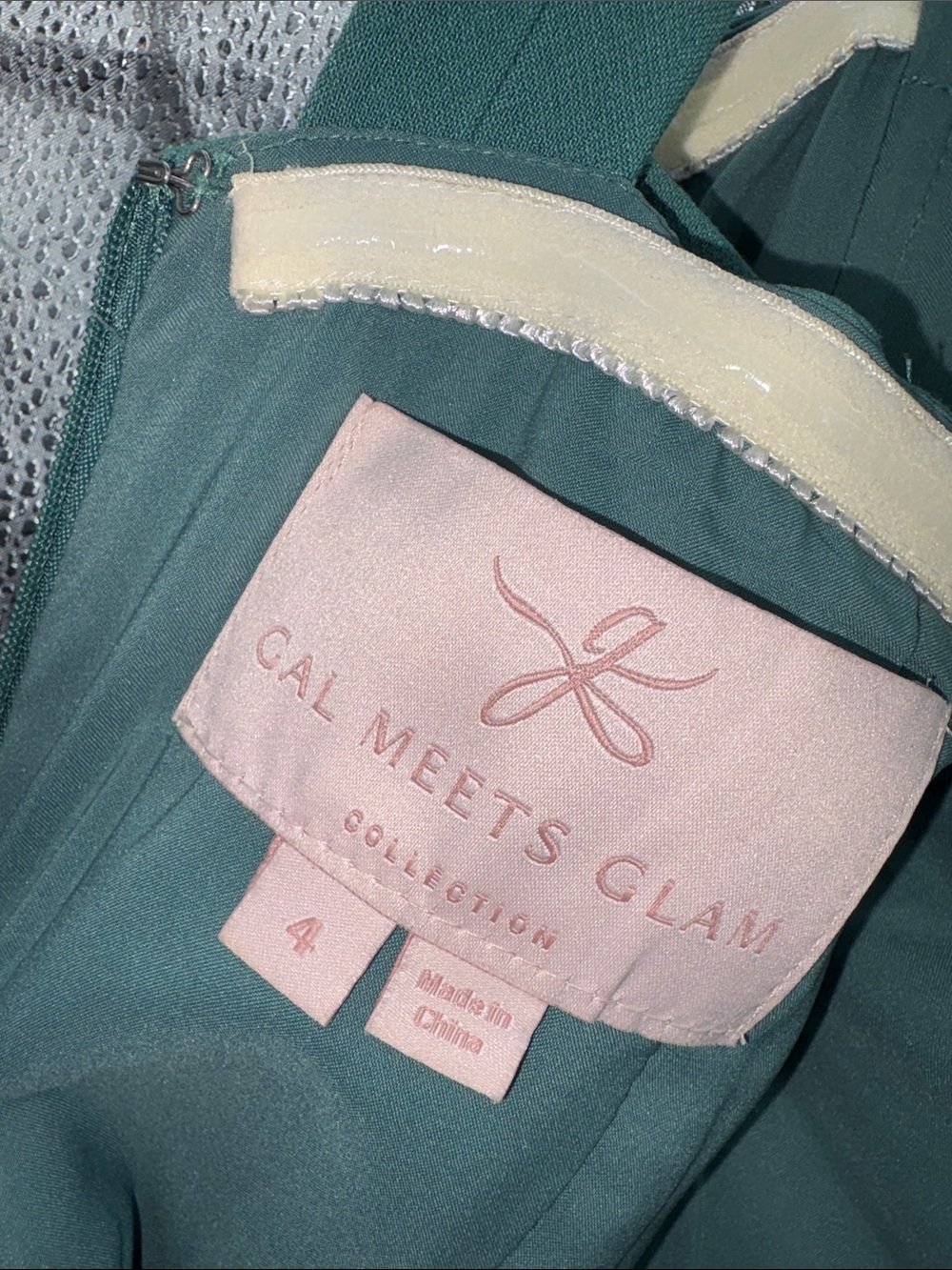 Gal Meets Glam Teal Wide-Leg Sleeveless Jumpsuit - Picture 5 of 8